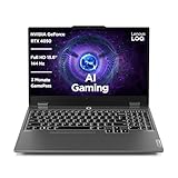 Lenovo LOQ Gaming Laptop | 15.6' Full HD 16:9 Display | 144Hz | Intel Core i5-12450HX | 16GB RAM | 1TB SSD | NVIDIA GeForce RTX 4060 TGP 105W | G-Sync | Win11 Home | QWERTZ | grau | AI Chip LA1