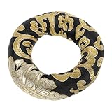 Beaupretty Handgefertigtes Beständiges Buddha Klangschalenkissen mit Feiner Stickerei Rundes Leichtes Meditations und Yoga Pad Rutschfestes Klangschalenpolster für Tibetische Klangschalen