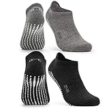 Occulto Damen & Herren Yoga Socken 2-4er Pack (Modell: Mady) 2 Paare | Schwarz-Grau 39-42