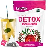 LULUTOX Detox Tee zum Abnehmen – Natürliche Kräutermischung mit Löwenzahn, Ginseng & Ingwer – Unterstützt Abnehmziele, Verdauung, Blähungen & Wohlbefinden in den Wechseljahren – Vegan (28 Teebeutel)