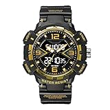 Forrader Herren-Armbanduhr, digitale Uhren für Herren, großes Zifferblatt, Militäruhren für Herren, multifunktional, wasserdicht, Sport-Armbanduhr, LED, elektronischer Wecker, Stoppuhr, 8076