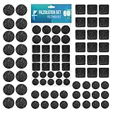 shinfly Filzgleiter Selbstklebend - 60 Stück Filzgleiter für Stühle - Möbelgleiter Filz Selbstklebend Schwarz 3mm Dicke - Stuhl Filzgleiter Mit Idealer Klebkraft für Möbel Boden