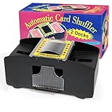 ZAKVOP Kartenmischmaschine Elektrische, Batteriebetrieben Automatischer Kartenmischer für Pokerkarten, UNO, Skip BO Skyjo Kartenmischgerät Card Shuffler (Batterie-Version 2 Decks)