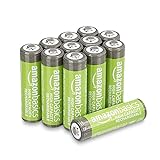 Amazon Basics AA-Batterien mit hoher Kapazität, wiederaufladbar, 2400 mAh, NiMh, vorgeladen, 12 Stück