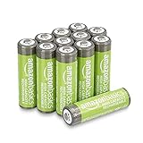 Amazon Basics AA-NiMH-Akkus mit hoher Kapazität, wiederaufladbar, 2400 mAh, bis zu 400-mal aufladbar, vorgeladen, 12 Stück