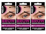 Syoss Augenbrauen Kit Augenbrauenfarbe 5-1 Hellbraun Stufe 3 (17 ml), Augenbrauen färben für einen natürlichen Look und ein langanhaltendes Ergebnis, 3x 17 ml