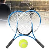 Set mit 2 Tennisschlägern und 1 Bälle, Tennisschläger, Anfänger, Tennisschläger, ideal für Fortschritte und zur Nutzung des Potenzials – Leistung und Manövrierfähigkeit 54 x 22 cm