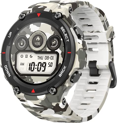 Amazfit Smartwatch T-Rex 1,3 Zoll Outdoor digitale Uhr wasserdichte Sportuhr mit militärischem Qualitätsstandard, GPS, Schlafmonitor, 14 Sportmodi