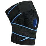 ACWOO Kniebandage für Männer Damen, Verstellbare Patella , Orthopädische Kniestütze, Sport Bandage Knie für Meniskusriss, Knieschmerzen Lindern, Arthritis (Blau)
