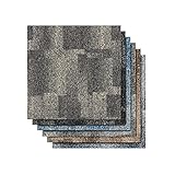 Teppichfliesen 50x50 cm - Santo - selbstliegend & rutschhemmend - Fliesen Teppichboden Auslegware Fußbodenbelag - in vielen Farben erhältlich & kreativ kombinierbar (Grau 76)