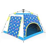 1-6 Personen Kuppelzelt, Outdoor Wasserdichtes Pop-Up-Zelt, UV-Schutz, Blumenmuster-Zelt, für Rucksackreisen, Radfahren, Wandern, Camping (A) (D)
