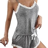 Pyjama Set Damen Nachtwäsche Sexy Kurz Partner Schlafanzug Teenager Mädchen Kurzer Sommer Schlafanzüge Womens Pyjamas