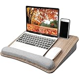 HUANUO Laptop Ständer Bett passend zu 15,6 Zoll Laptop, Laptopkissen mit Anti-Rutsch-Streifen und Aufbewahrungsfunktion für Home Office oder Lernen, als Computer-Laptop-Ständer auf der Couch