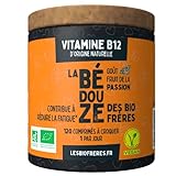 Vitamin B12 - 3 Formen: Methyl, Hydroxy und Adenosyl Cobalamin - 120 Kautabletten - Passion Geschmack - 4 Monate Kur - Bio - Vegan - Les Bio Frères