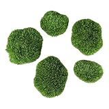 Künstliche grüne Muskbälle Musk Pebbles Balls | Künstliche Tischdekoration für Aquarium Garnelen 5x, simulierte Muskbälle Aquarium Deko für die DE