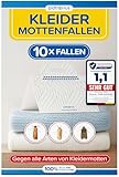 Patronus Kleidermottenfalle [10 Stück] - effektiver Mottenschutz für Kleiderschrank - Mottenfalle Kleidermotten mit maximaler Lockwirkung - Kleidermotten bekämpfen - Alternative zu Mottenpapier