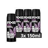 Axe Bodyspray Excite Deo ohne Aluminium sorgt 48 Stunden lang für effektiven Schutz vor Körpergeruch 3x 150 ml