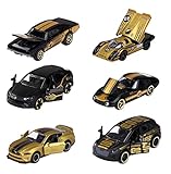 Majorette - Limited Edition 9 – 1 von 6 zufälligen Spielzeugautos im Gold-Design, für Kinder ab 3 Jahren, kleine Modellautos mit Freilauf und Federung, mit Sammelkarte