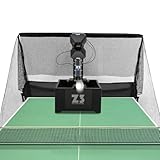GramStudio Tischtennis Roboter mit Netz Tischtennisroboter,Einstellbares Automatische Ping-Pong-Ballmaschine Mit 10 Modi programmierbar,100 Bällen,Fernbedienung