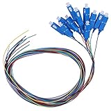 Mingzhe SC UPC Faser -Zopf -Kabel 12 Kerne SC SCAL -Kopf PVC Außenschale Optisches Glasfaserkabel 1,5 Meter für Fasernetzwerke