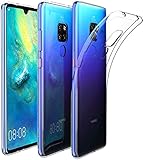 Oprimio Kristallklar Hülle für Huawei Mate 20 [Silikon Hülle] [%100 Durchsichtig] [Deutsche Material] [Ultra Dünn] [Kratzfest/Stoßfest] [Tropfenfrei] Klar Handyhülle für Huawei Mate 20