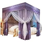 Verdunkelungsvorhänge, Baldachin für 4 Poster-Bett, doppellagiges Moskitonetz, elegante Schlafzimmerdekoration