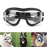 PETLESO Hundebrille Sonnenbrille für Große Hunde Hundeschutzbrille Leicht zu Tragen Anti-UV Schutzbrille Motorrad Hunde Brille für Gross/Mittel Hunde