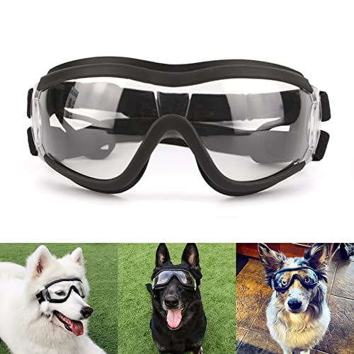 PETLESO Hundebrille Sonnenbrille für Große Hunde Hundeschutzbrille Leicht zu Tragen Anti-UV Schutzbrille Motorrad Hunde Brille für Gross/Mittel Hunde