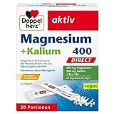 Doppelherz Magnesium 400 + Kalium DIRECT - Magnesium als Beitrag für die Muskelfunktion und das Elektrolytgleichgewicht - 20 Portionen Micro-Pellets