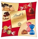 Lindt Schokolade Moments Sharing | 223g | Raffinierte Mischung aus feinsten LINDOR Kugeln, knackig-nussiger NUXOR Gianduja-Schokolade und knusprigen FIORETTO Pralinés | Schokoladen-Geschenk