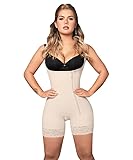 Forma Tu Cuerpo, Faja Colombiana, kurzer Bodysuit, Bauchkontrolle und Butt Lifter. Taille Definition - Beige - Klein