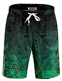 APTRO Herren Badehose Freizeit Short Schnelltrocknend Badeshorts Grün BS023 5XL