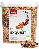 petifool Koi Exquisit 1kg – getrocknete Futtermischung - für Wasserschildkröten und Fische – Mischung aus Seidenraupen, Shrimps und Gammarus - Naturfutter