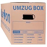 25 Umzugskartons 620 x 300 x 330 mm doppelter Boden Umzugskiste Umzug Karton Ordnerkarton