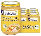 Bebivita Menüs ab 8. Monat Kartoffel-Gemüse mit Pute, 220g 6er Pack (6x220g)