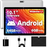 Winsing Tablet 10 Zoll Android 13 mit Etui,Tablet 6GB RAM+64GB ROM+1TB Erweiterbar,WidevineL1 2.0GHz, 5MP+8MP Kamera,1280 * 800 IPS Tablette Unterstützt WiFi, BT 5.0,Bläulich Weiß