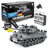 GOODS+GADGETS Ferngesteuerter RC German Tiger I 1:16 Modellbau Panzer 2.4GHz mit Schuss-Funktion, Sound - RTR (Tiger I)