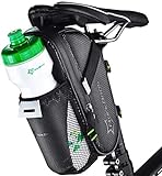 ROCKBROS Satteltasche Fahrrad wasserdichte Fahrradsatteltasche mit Flaschenhalter für MTB Rennrad Kratzfest Reflektierend