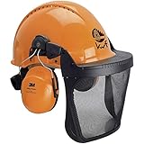 3M G3000MOR31V5B 3M0315B Forstschutzhelm G3000M mit Gehörschutz H31P3E und Visier, Orange