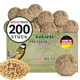 Eggersmann volaris 200 Stück Meisenknödel MEISENkugel ohne Netz 18 kg | Körnerkugel für Wildvögel |Nährstoffreiches Ganzahresfutter für alle Vogelarten