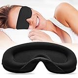 Schlafmaske für 100% Lichtblockierende, 3D Augenmaske für Seitenschläfer Verstellbarem Riemen für Reisen, Sleeping Mask für Frauen Herren, Ultraweiche und Bequem Atmungsaktive
