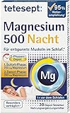 tetesept Magnesium 500 Nacht – Nahrungsergänzungsmittel mit hochdosiertem Magnesium – entspannte Muskeln im Schlaf mit Magnesium Tabletten – 1 x 30 Tabletten
