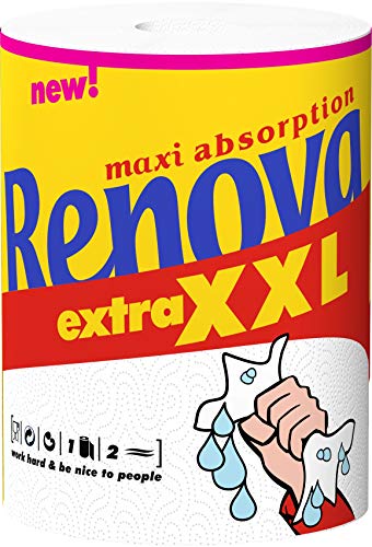 Renova MAX ABSORPTION EXTRA XXL Paper Towel 1 roll, 200058150, White, Large