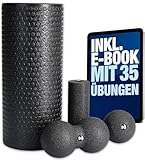 NAJATO Sports Faszien Set - Inkl. Faszienrolle, Faszienball, Duoball & Ebook (PDF Datei) - Verschiedene Set-Zusammenstellungen für tiefenwirksame Massage (Großes Faszien Set)