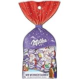 Milka Mini Weihnachtsmänner 1 x 120g I Weihnachtsschokolade Einzelpackung I Adventskalender Schokolade I Mix aus 3 Sorten I Süßigkeiten zu Weihnachten aus 100% Alpenmilch Schokolade
