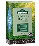 Dehner Saatgut Rasensamen, Trockenrasen, hochwertige Saatgutmischung, strapazierfähig/selbstregenerierend, 750 g, für ca. 25 m², natur