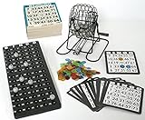 KSS Großes Bingo Spiel + 500 Bingokarten Bingo Spiel Set Metall Bingotrommel Bingo-Mühle Lotto-Trommel Tombola Auslosung