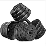 Verstellbare Hanteln Set 2 in 1 Freigewicht Hantel, Einstellbares Gewicht 2.5-29.9 kg mit rutschfesten Metallgriffen, Home Gym Fitnessgeräte für Männer und Frauen Krafttraining (Paar)
