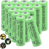 Yibatopow Wiederaufladbare 1,2 V NiMH-AA-Batterien, 1000 mAh, hohe Kapazität, vorgeladene Batterien, Doppel-A-Akku für Garten-Solarleuchten, Solarlampenpfosten, Lichterketten, Haushaltsgeräte, 16