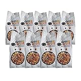 Grillprofi 27kg Grillbriketts 9 x 3kg Grill Brikett Holzkohle Holz Kohle für Kugel-& Holzkohlegrill 3,5h Lange Brenn-& Glutdauer | 100% Made in Germany | Energie Kienbacher